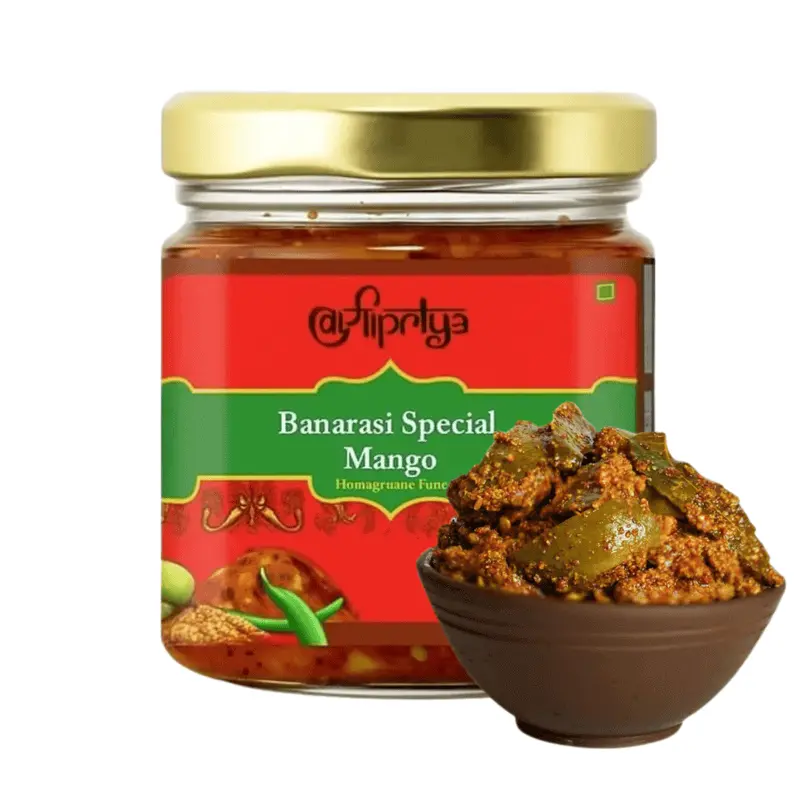 Mango Pickle – Spicy, Tangy Aam ka Achaar | Glass Jar - Image 2