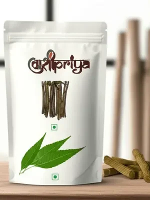 kashipriya-neem-stick-chew Natural Neem Chew Sticks/Tree Datun Twigs Organic manual Toothbrush for adults, 20 Pieces
